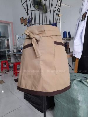 Tạp dề ngắn 2 túi xéo 