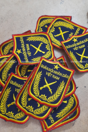 Thêu logo Quân đội nhân dân Thêu logo Quân đội nhân dân