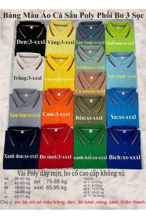 BST Polo poly mix 3 sọc BST Polo poly mix 3 sọc