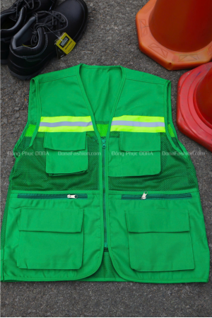 Áo Gile phản quanh xanh két 3K Áo Gile phản quanh xanh két 3K